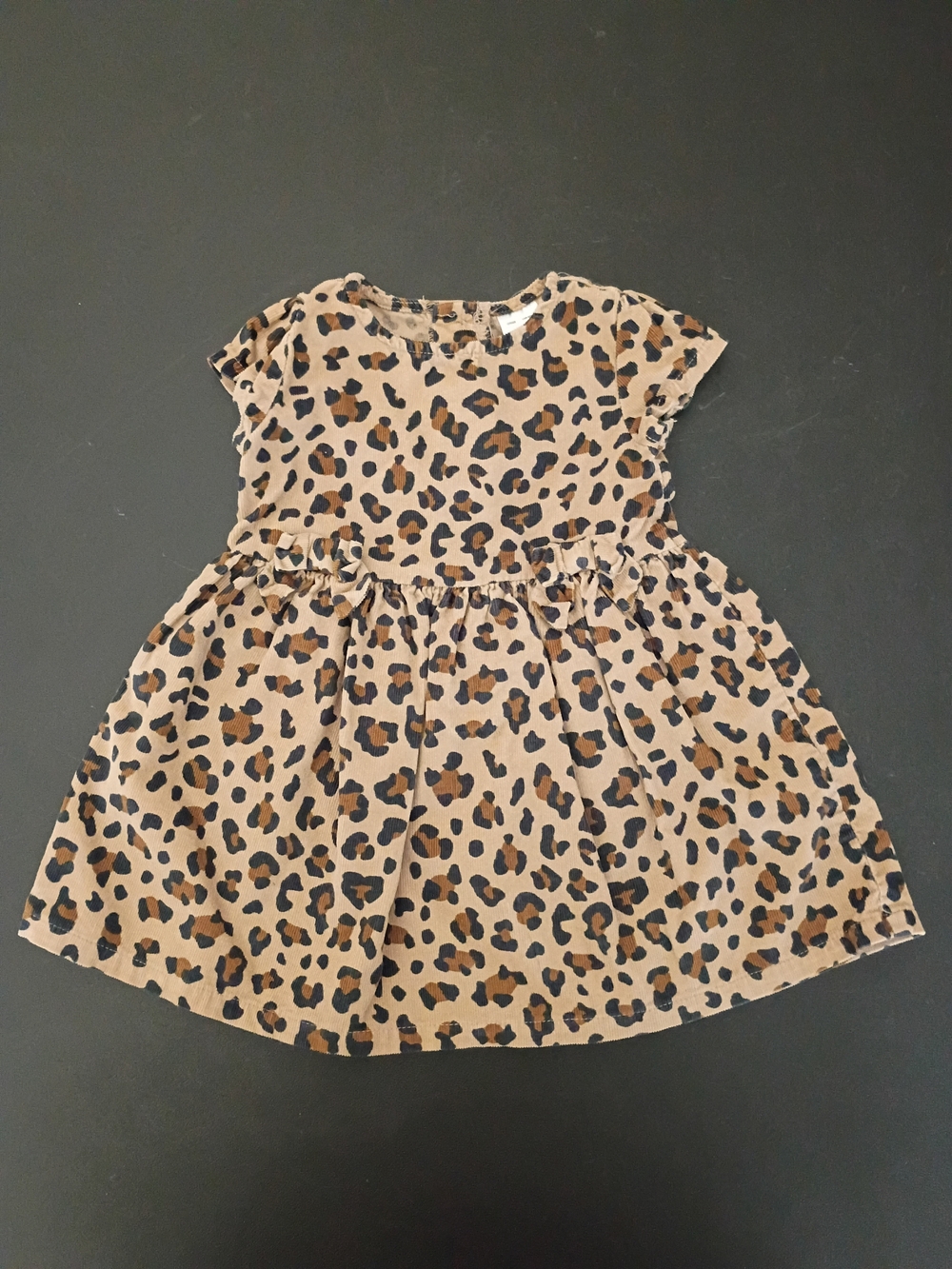 Carter's Baby Girls Leopard Cheetah Print Corduroy Dress Size 9 Months